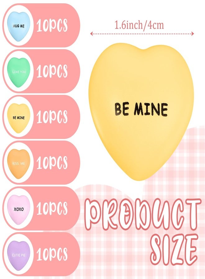 Sratte 30 Pcs Heart Stress Balls Bulk Valentines Day Stress Balls Heart Shaped Mini Colorful Foam Toys for Valentine Party Favors Gifts Carnival Reward Gift Fillers - Image 2